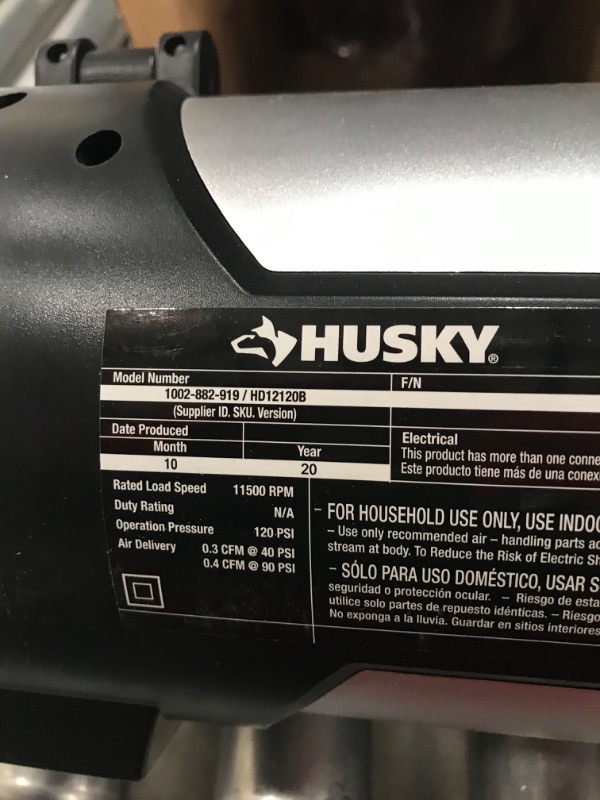 Photo 3 of Husky
12/120 Volt Auto and Home Inflator