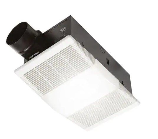 Photo 1 of Broan-NuTone
80 CFM Ceiling Bathroom Exhaust Fan with Light and 1300-Watt Heater