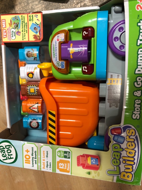 Photo 2 of LeapFrog LeapBuilders Store and Go Dump Truck, Multicolor
