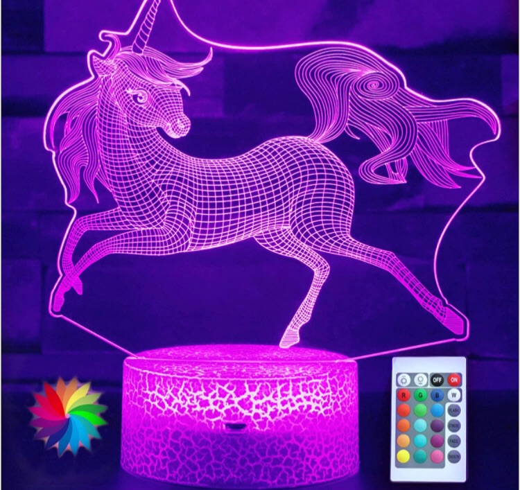 Photo 1 of Unicorn Gifts for Girls, Unicorn Lamp for Kids with Remote & Smart Touch, Dimmable Unicorn Light with 7 Colors+16 Colors Changing, Unicorn Toys for Girls 2 3 4 5 6 7 8 9 10 Year Old Girl Gifts 2 pack