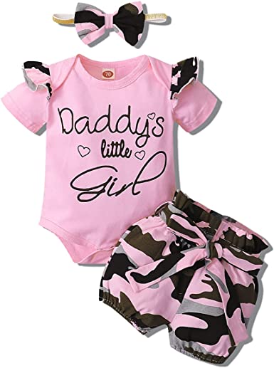 Photo 1 of nilikastta 3PCS Newborn Baby Girls Clothes Infant Fall Outfit,Romper Bodysuit Long Sleeve Tops Jumpsuit 3-6 months 
