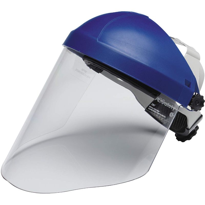 Photo 1 of 3M Ratchet Headgear H8A with Clear Polycarbonate Faceshield WP96
