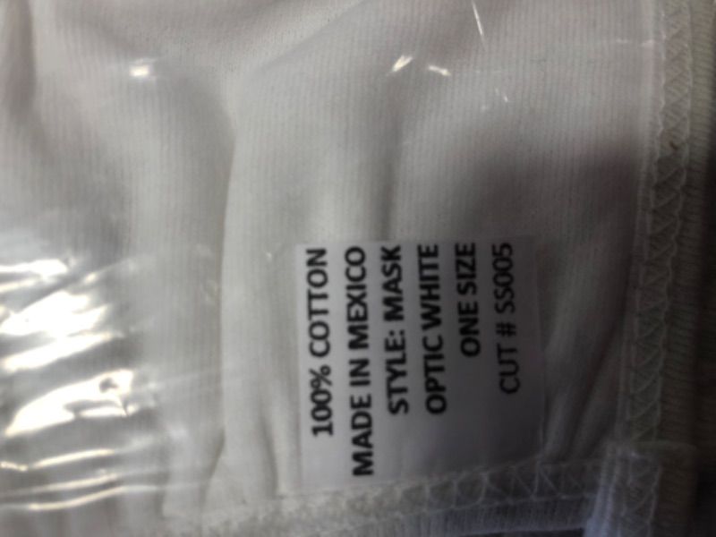 Photo 1 of white cotton masks one size 75 pack 