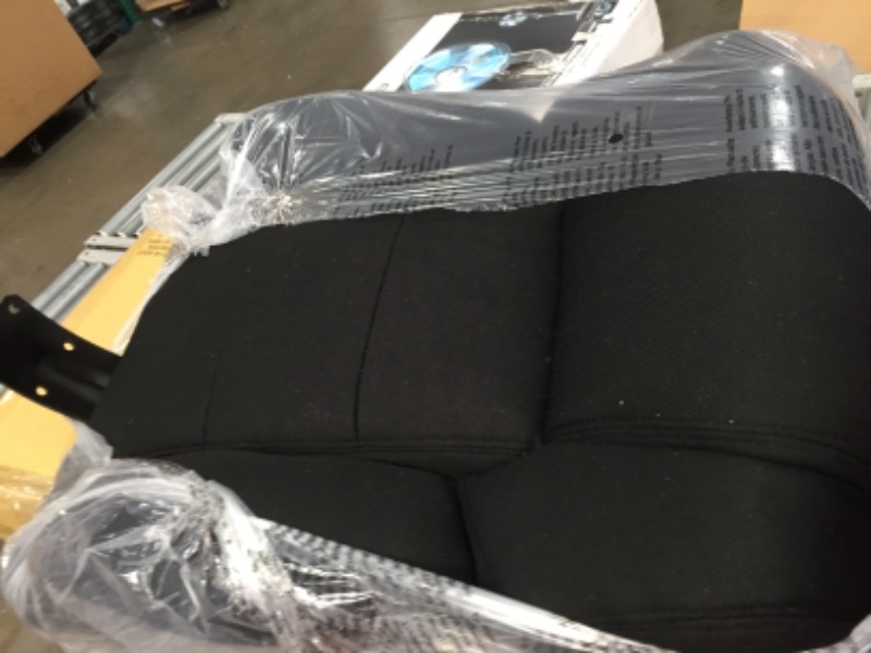 Photo 1 of Flash Furniture HERCULES Series 24/7 Intensive Use Big & Tall 500 lb. Rated Black Fabric Executive Ergonomic Office Chair with Loop Arms
