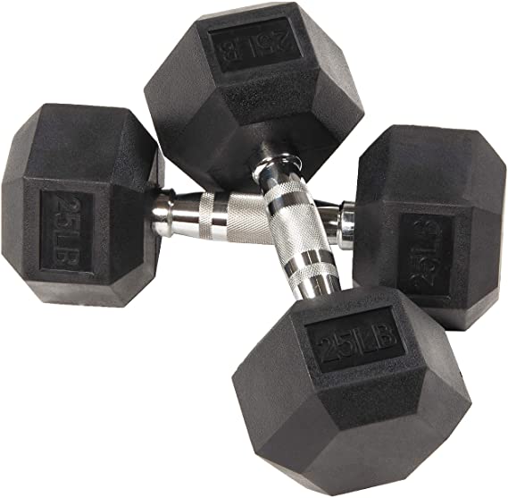 Photo 1 of  Rubber Encased Hex DumbbelL
25 LB PAIR