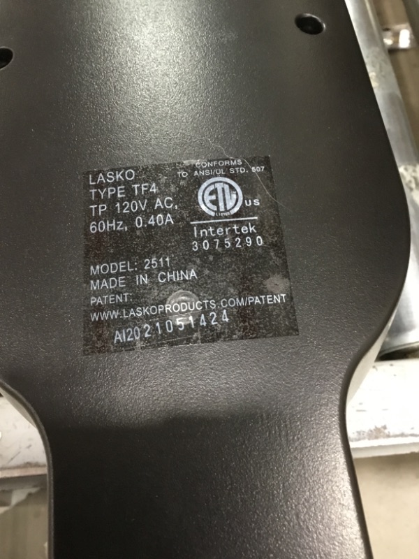 Photo 1 of Lasko 2511 36” Oscillating 3-Speed Remote Control Tower Fan
