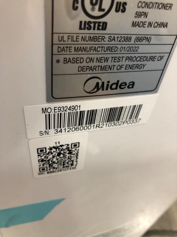 Photo 3 of Midea 10,000 BTU ASHRAE (5,800 BTU SACC) Portable Air Conditioner, Cools up to 200 Sq. Ft., Works as Dehumidifier & Fan, Control with Remote, Amazon Alexa & Google Assistant