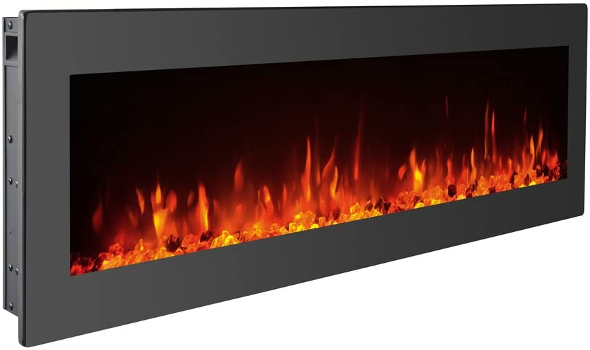 Photo 1 of GMHome 40 Inches Electric Fireplace Wall Mounted Freestanding Heater Crystal Stone Flame Effect 9 Changeable Flame Color *does not power on** Parts Only 