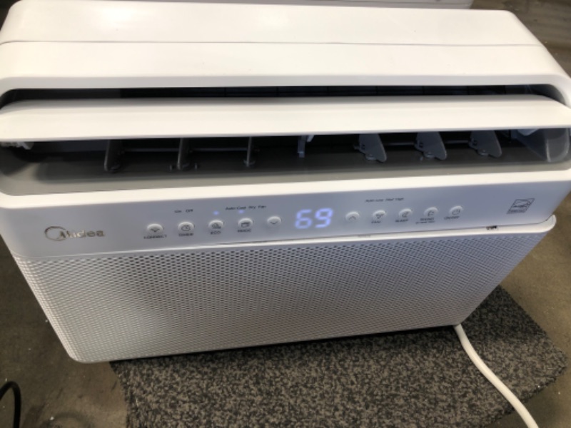 Photo 2 of Midea 10,000 BTU U-Shaped Smart Inverter Window Air Conditioner–Cools up to 450 Sq. Ft., Ultra Quiet with Open Window Flexibility, Works with Alexa/Google Assistant, 35% Energy Savings, Remote Control