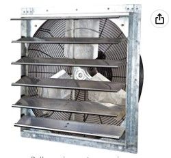 Photo 1 of  24" Wall Mounted Exhaust Fan - Automatic Shutter - Variable Speed - Vent Fan For Home Attic, Shed, or Garage Ventilation, 4244 CFM, 6200 SQF Coverage Area (Power Cord Not Included)