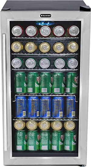 Photo 1 of Whynter BR-130SB Internal Fan Beverage Refrigerators, Black/Stainless Steel
