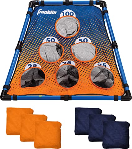 Photo 1 of Franklin Sports 6 Hole Bean Bag Toss - Indoor + Outdoor Bean Bag Toss Set with (6) Bags Included - Bean Bag Toss for Kids + Adults
