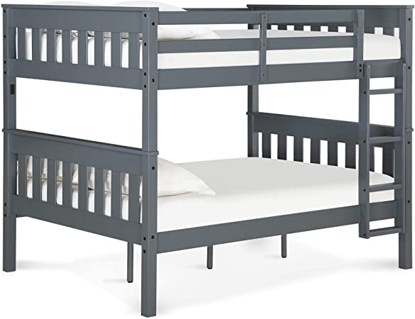 Photo 1 of **INCOMPLETE, BOX 2 OF 2 ONLY** Dorel Living Moon Full Over Full Bunk Bed with USB Port, Gray
