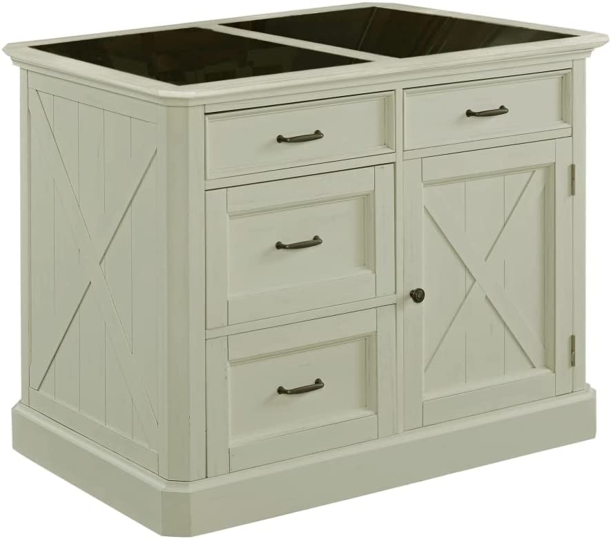 Photo 1 of **INCOMPLETE BOX 1 OF 3 ONLY**Homestyles Seaside Lodge White Kitchen Island by Home Styles
