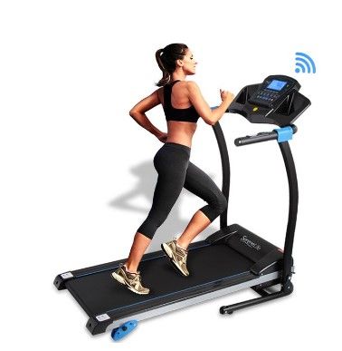 Photo 1 of SereneLife SLFTRD25 - Smart Treadmill with Downloadable App, Built-in MP3 Player & Stereo Speakers
