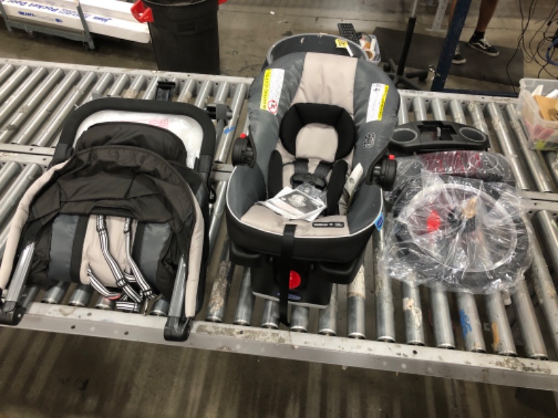 Photo 8 of Graco FastAction Fold Jogger Travel System | Includes the FastAction Fold Jogging Stroller and SnugRide 35 Infant Car Seat, Gotham