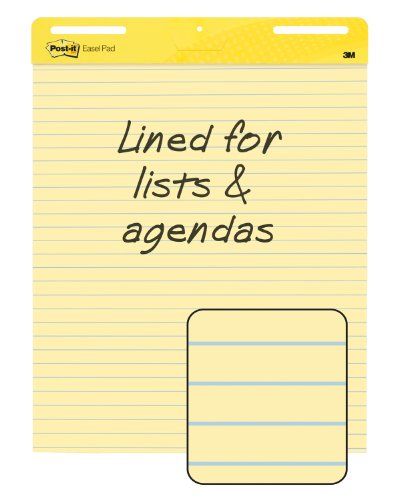 Photo 1 of 2 Post-it Easel Lined Pad Yellow (635x762mm)
