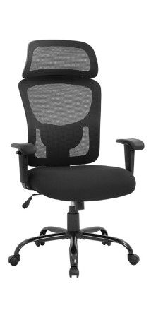 Photo 1 of BestOffice Big and Tall Office Chair 400lbs Wide Seat Mesh Rolling Swivel Task Chair(Black)
