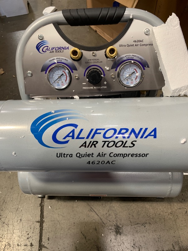 Photo 3 of **MISSING PIPES AND BROKEN GAUGE**

CALIFORNIA AIR TOOLS 4620AC Air Compressor,Ultra Quiet,2.0 HP
