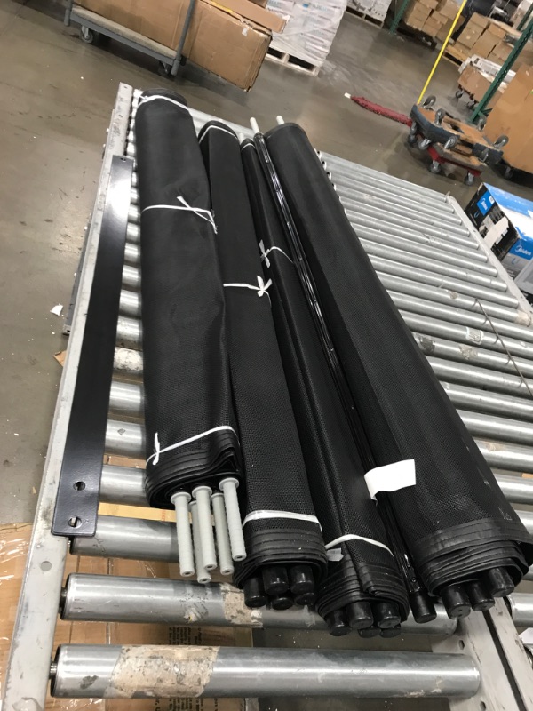 Photo 2 of 6 piece - Happybuy Pool Fence for Inground Pools, 4' - Pool Fence, Black Mesh Barrier - Removable DIY Pool Fencing, with Section Kit 
