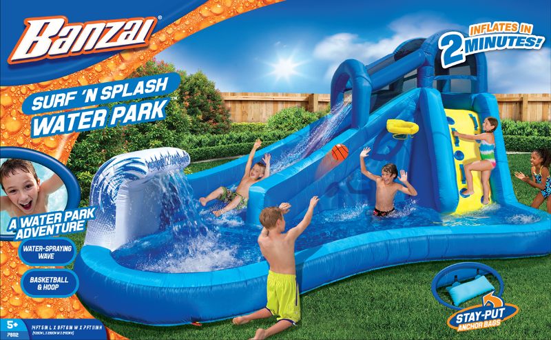 Photo 1 of Banzai Surf N' Splash Water Park Yellow, Blue, Red, White
