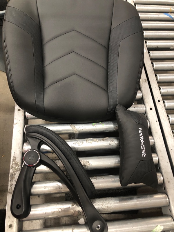 Photo 5 of RESPAWN 110 Pro Racing Style Gaming Chair Reclining Ergonomic Chair with Built-in Footrest in Black (RSP-110V2-BLK)
