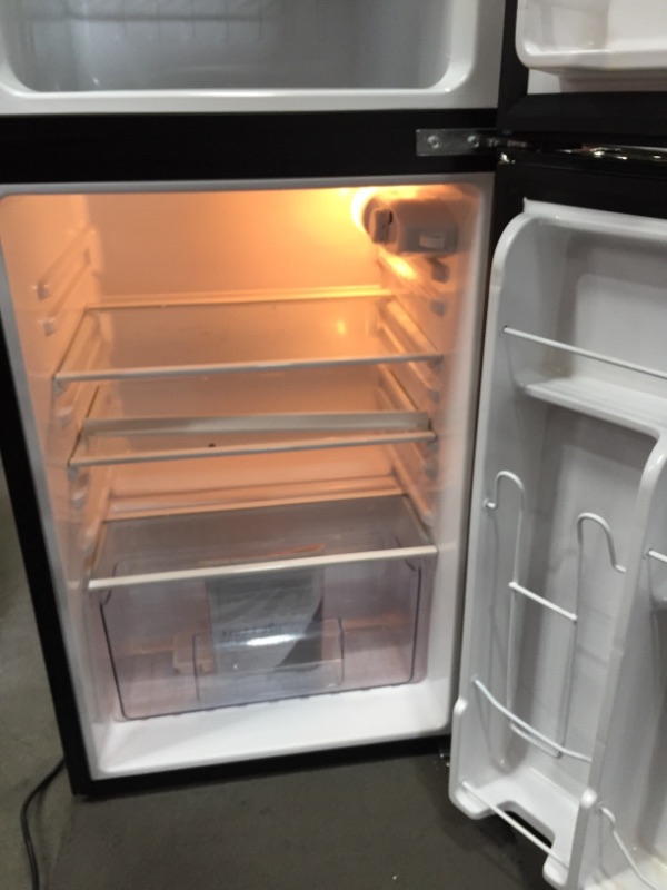 Photo 5 of Frigidaire 4.5 Cu Ft2 Door Compact Fridge-Chrome Trim EFR451 Platinum
