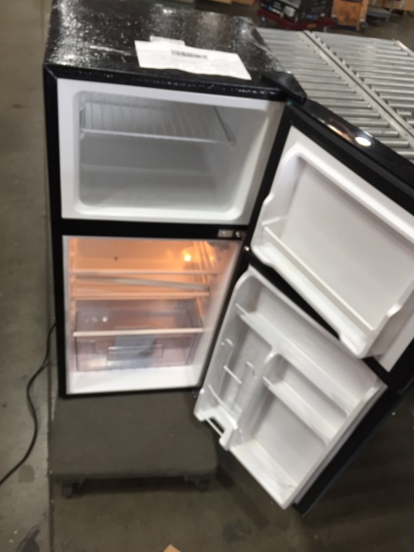 Photo 6 of Frigidaire 4.5 Cu Ft2 Door Compact Fridge-Chrome Trim EFR451 Platinum
