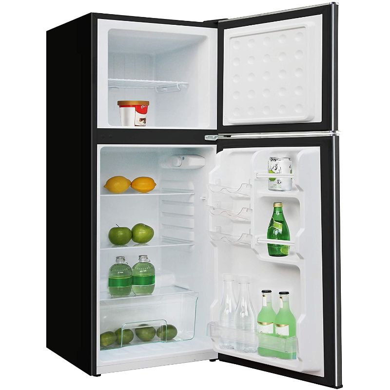 Photo 1 of Frigidaire 4.5 Cu Ft2 Door Compact Fridge-Chrome Trim EFR451 Platinum
