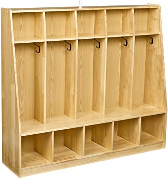 Photo 1 of Amazon Basics Coat Locker, 5-Section with Bench
