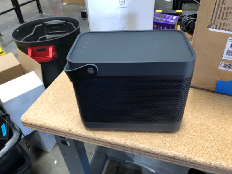 Photo 2 of Bang & Olufsen Beolit 20 Powerful Portable Wireless Bluetooth Speaker, Anthracite

-powers on connects via Bluetooth