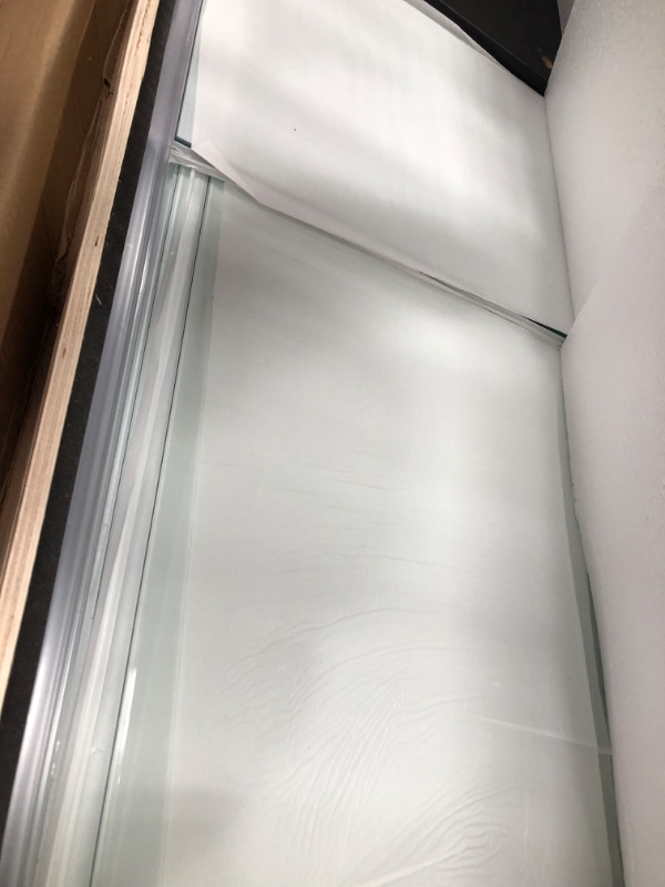 Photo 1 of 4 Tier Shelf Glass Door Cabinet in Clear with Door, Curio Cabinet Collection Display Case for Home Office, Floor Standing Bookshelf Corner Cabinet for Book, Toys, Glory, Showcase

