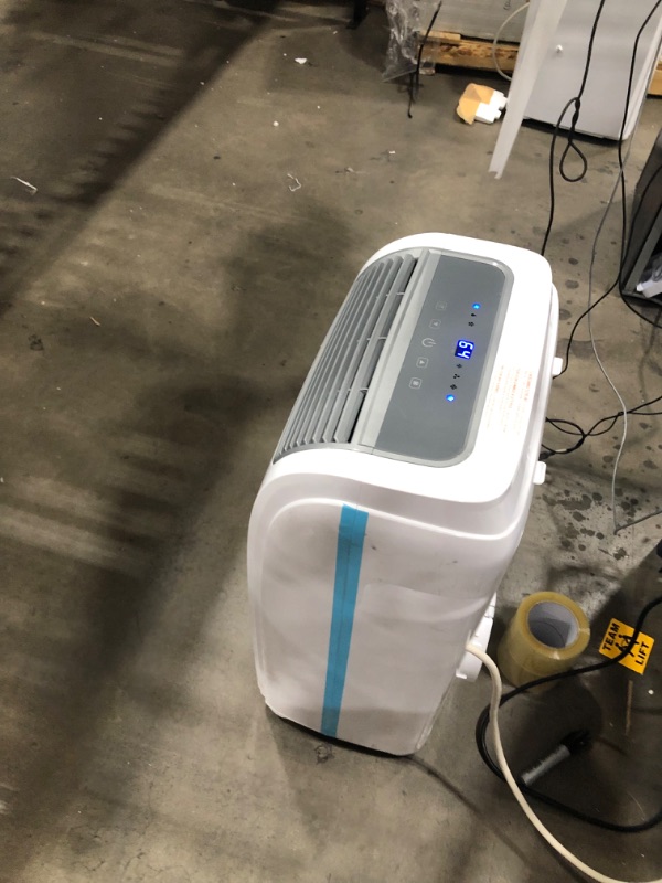 Photo 3 of BLACK+DECKER 8,000 BTU Portable Air Conditioner with Remote Control, White

-blows ice cold 
-MISSING FOAM FOR WINDOW