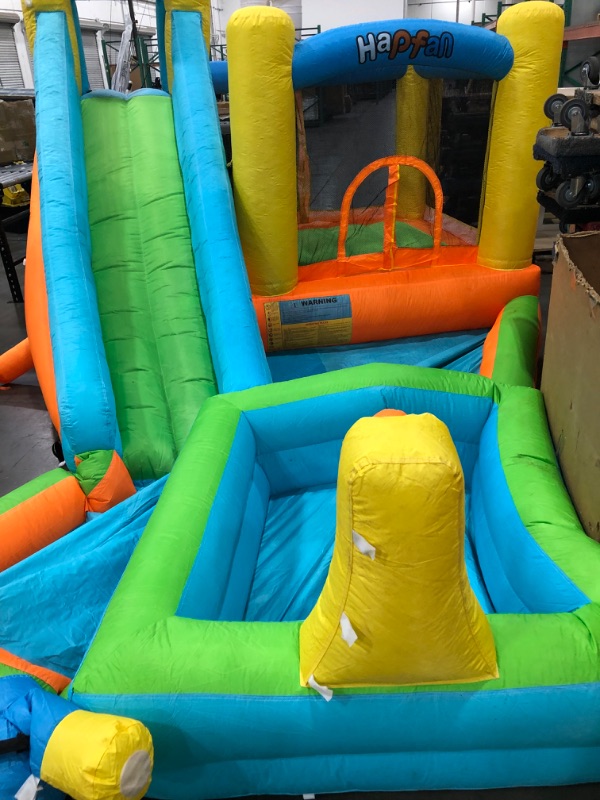 Photo 7 of Hapfan Inflatable Water Slide Park, 8 in 1 Water Bounce House with Blower,Bouncer,Splash Pool