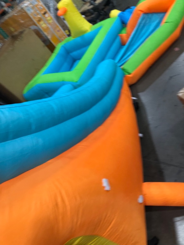 Photo 9 of Hapfan Inflatable Water Slide Park, 8 in 1 Water Bounce House with Blower,Bouncer,Splash Pool