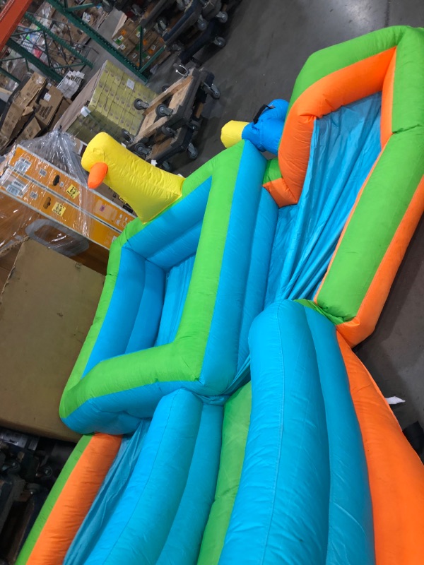 Photo 4 of Hapfan Inflatable Water Slide Park, 8 in 1 Water Bounce House with Blower,Bouncer,Splash Pool