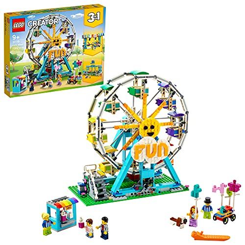 Photo 1 of LEGO LEGO Creator 3in1 Ferris Wheel 31119 Building Kit with Rebuildable Toy Bumper Cars, Boat Swing and 5 Minifigures; New 2021 (1,002 Pieces)
