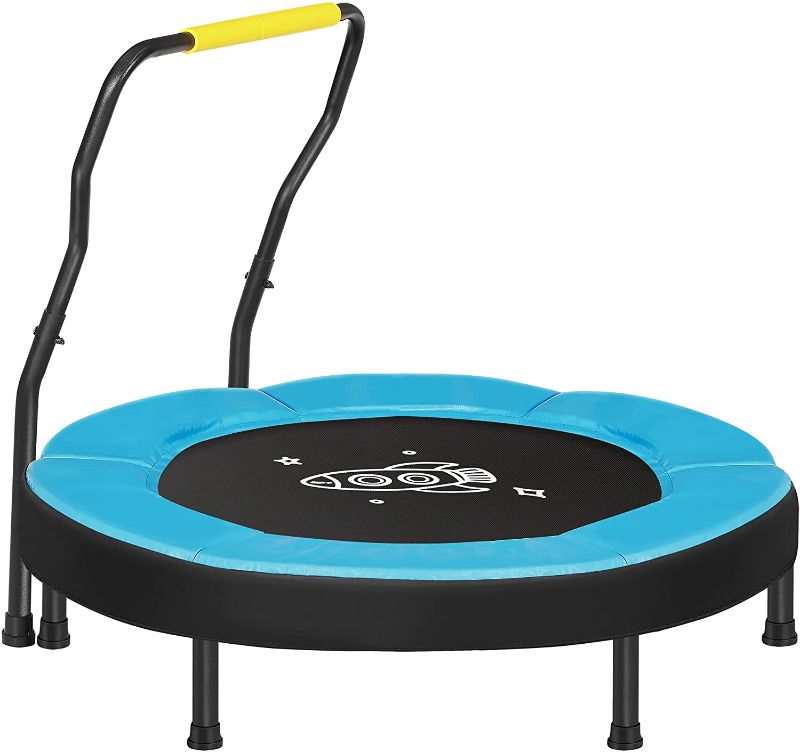 Photo 1 of SONGMICS Trampoline for Kids, 3ft Mini Trampoline with Handlebar, Toddler Trampoline for Indoor and Outdoor, Max. Load 220 lb
