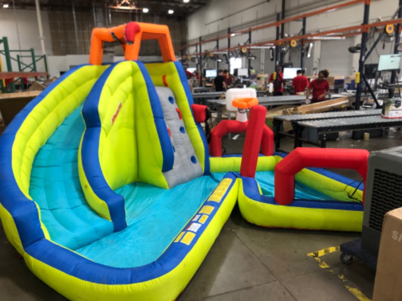 Photo 2 of BANZAI 2-in1 Ultimate Combo Pack Bouncer and Water Parks, Length: 15 ft 2 in, Width: 13 ft 4 in, Height: 7 ft 11 in, Inflatable Outdoor Backyard Water Slide Splash Toy
