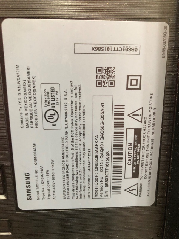 Photo 2 of Samsung 55-Inch Class QLED 4K UHD Q60A Series Dual LED Quantum HDR Smart TV 2022 QN55Q60AAF 
