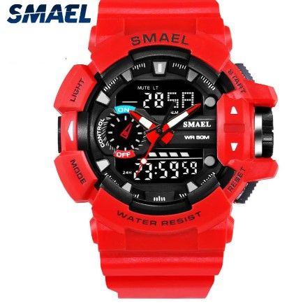 Photo 1 of SMAEL Red Sport Clock Men Watches Man 30M Waterproof Watch LED Digital Quartz Wristwatches