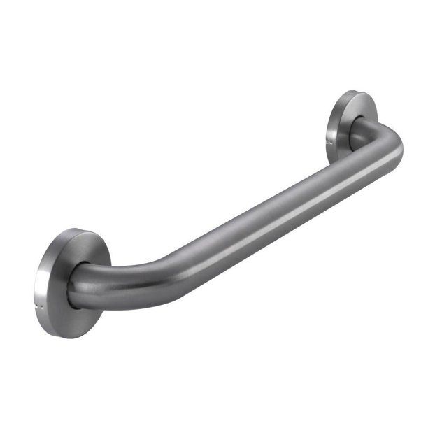 Photo 1 of 18 In. X 1-1/4 In. Concealed Screw ADA Compliant Grab Bar In Brushed Stainless Steel
