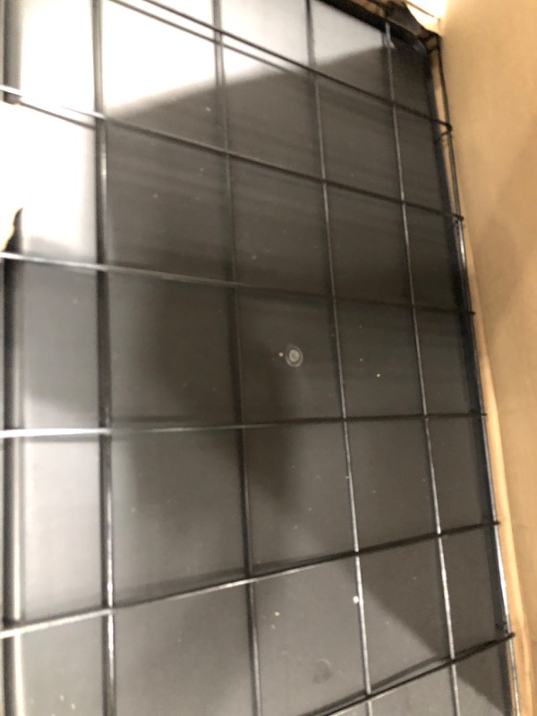 Photo 1 of Dog Crate MidWest ICrate 30 Inch Double Door Folding Metal Dog Crate w/ Divider Panel, Floor Protecting Feet & Leak Proof Dog Tray 30L x 19W x 21H Inches, Medium Dog Breed, Black