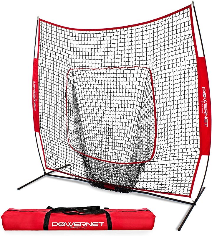 Photo 1 of **MINOR SCRATCHES** PowerNet Baseball and Softball Practice Net 7 x 7 with Bow Frame
