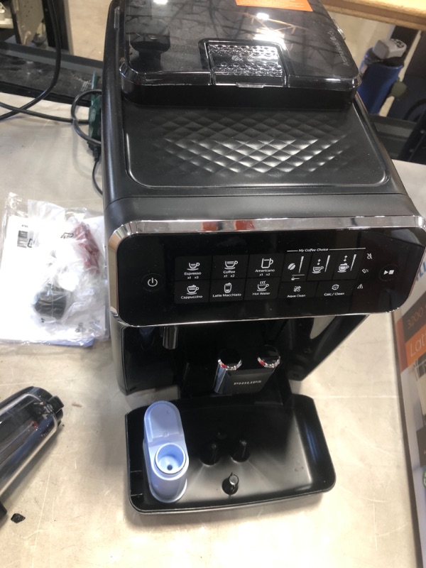 Photo 2 of **MISSING PARTS** Philips - Series 3200 Espresso Machine with Milk Frother - Glossy Black
