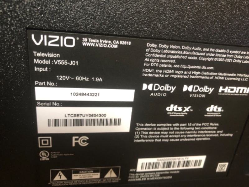 Photo 3 of VIZIO 55" Class V-Series 4K UHD LED Smart TV (Newest Model) V555-J01
