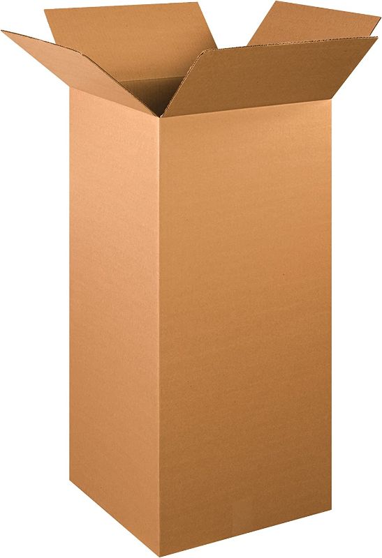 Photo 1 of **DAMAGED** Boxes Fast BF161636 Tall Cardboard Boxes, 16" x 16" x 36", Single Wall Corrugated, for Moving, Shipping, Packing or Storage, Kraft (Pack of 10)

