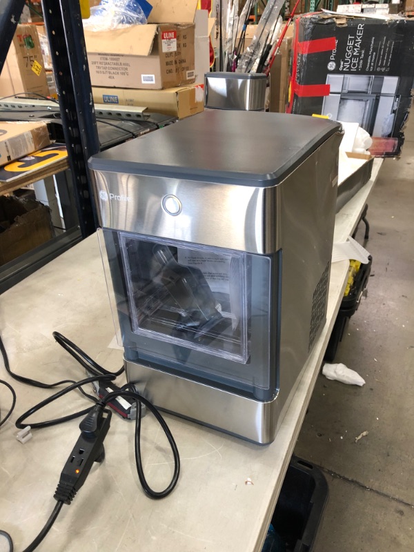 Photo 2 of GE Profile Opal | Countertop Nugget Ice Maker with Side Tank | Portable Ice Machine Makes up to 24 lbs. of Ice Per Day | Stainless Steel Finish