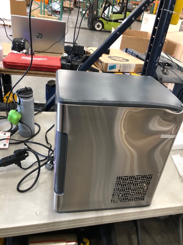 Photo 1 of GE Profile Opal | Countertop Nugget Ice Maker with Side Tank | Portable Ice Machine Makes up to 24 lbs. of Ice Per Day | Stainless Steel Finish