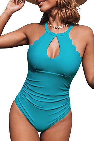 Photo 1 of CUPSHE Women's One Piece Swimsuit Cut Out Tummy Control Bathing Suit size medium 